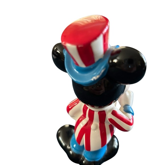 Vintage Disney Japan Mickey Mouse Carnival Ringleader Figurine Uncle Sam 4 inch - Picture 3 of 6